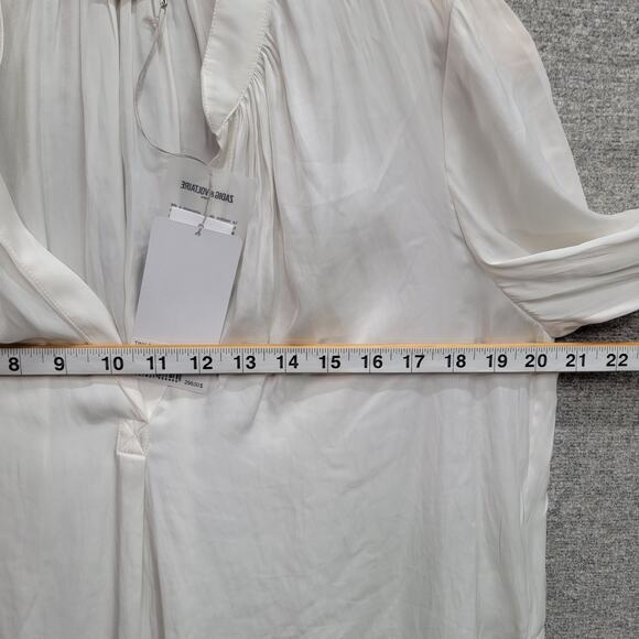 ZADIG & VOLTAIRE TINK SATIN PERM BLOUSE, SIZE S, NWT - Picture 8 of 9